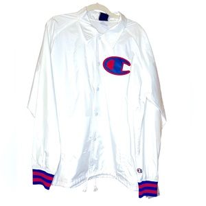 Men’s Champions Crisp White Windbreaker Sz Large